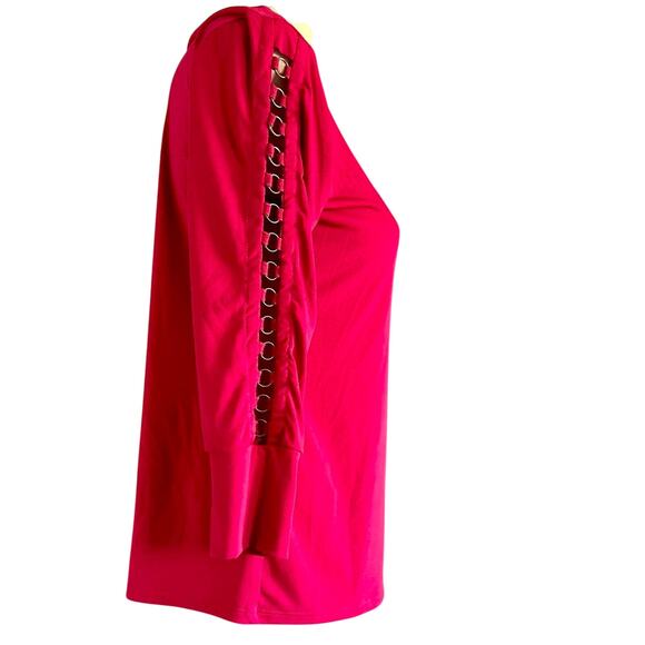 Womens Top Size Medium Burgundy Biker Renn Faire Viking Vibes Indie Whimsigoth - Picture 6 of 8